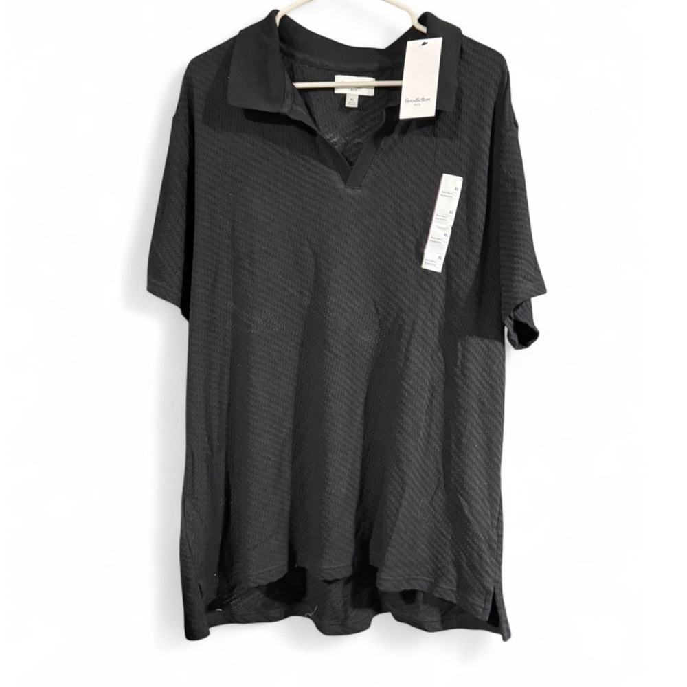 Size XL Men’s Goodfellow & Co Textured Black Polo Shirt
